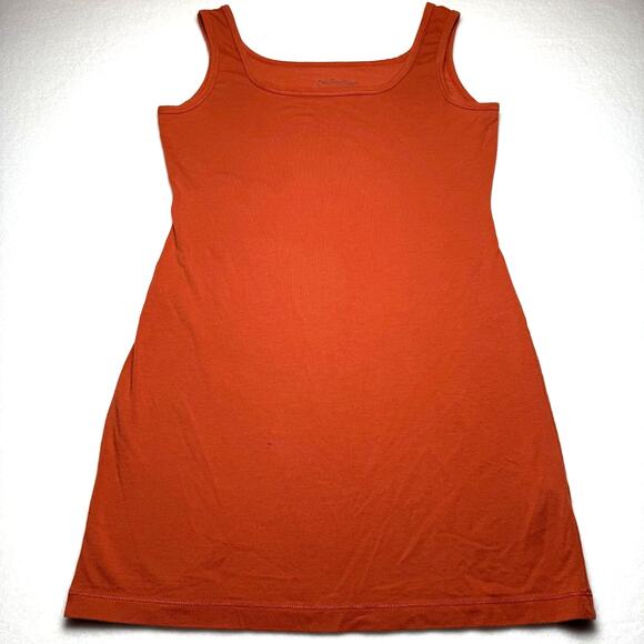 Peruvian Connection Orange Tunic Dress M Pima Cotton Boho 🌞 - Picture 1 of 9